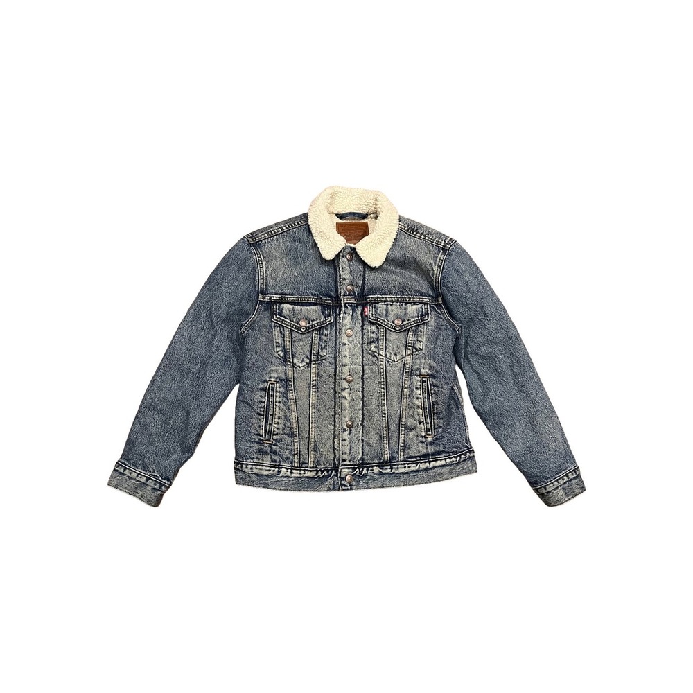 Levi's Trucker Jacket Women S Blue Jean Denim Sherpa Lined Classic Premium Line